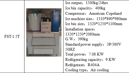 Hot Sales 1.5t/24 Ice Flake Machine for Fishery