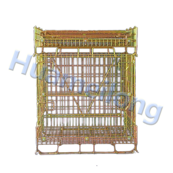 Best-Selling Supermarket High Quality Wire Mesh Basket with Wheels