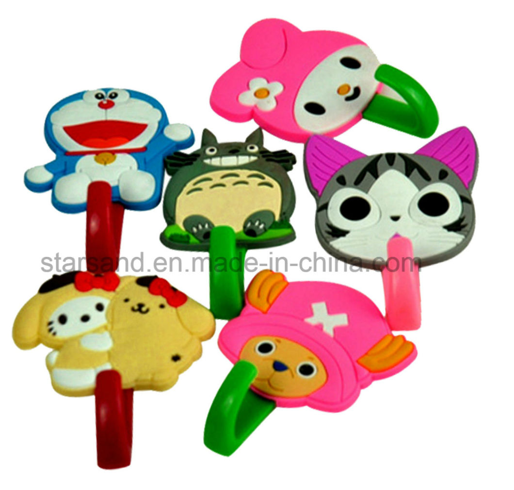 Reusable Silicone Wall Stick, Plastic Self Adhesive Hooks, Cute Hanger