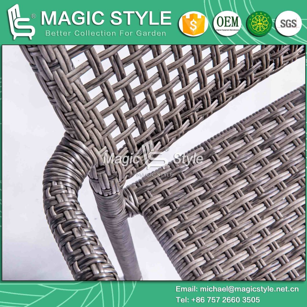 Rattan Chair Dining Chair Stackable Chair Outdoor Chair Metal Chair (Magic Style)