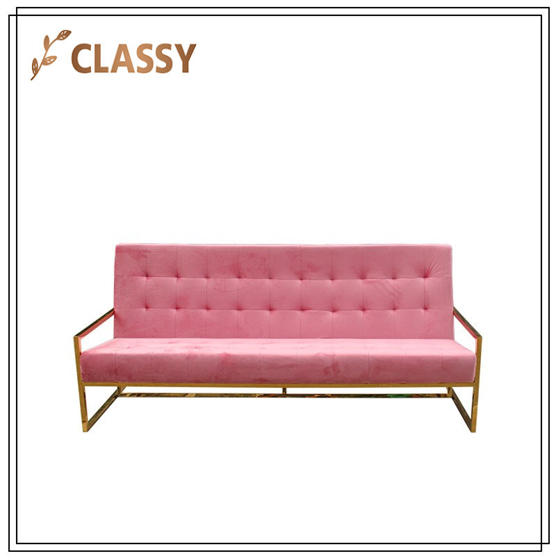 Soft and Plush Stainless Steel Base Sofa for Living Room Furniture