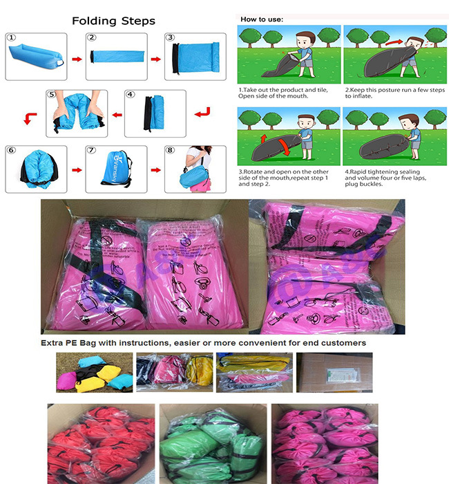 Outdoor Hot Sale Hangout Lounge Bag/Foldable Lazy Bag Sofa/Inflatable Sleeping Sofa