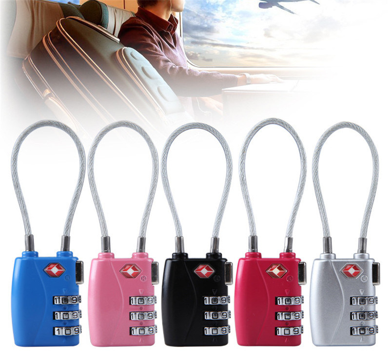 3 Digit Colorful Mini Luggage Lock Combination Zipper Lock