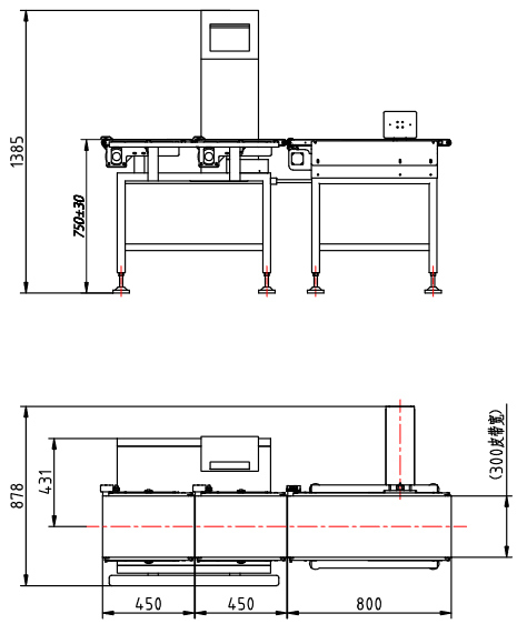 High Accuracy Auto Conveyor Check Weighing Machine with Rejection System