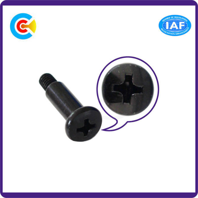 DIN/ANSI/BS/JIS Carbon-Steel/Stainless-Steel Round Head Step Non-Standard Phillips Step Screw