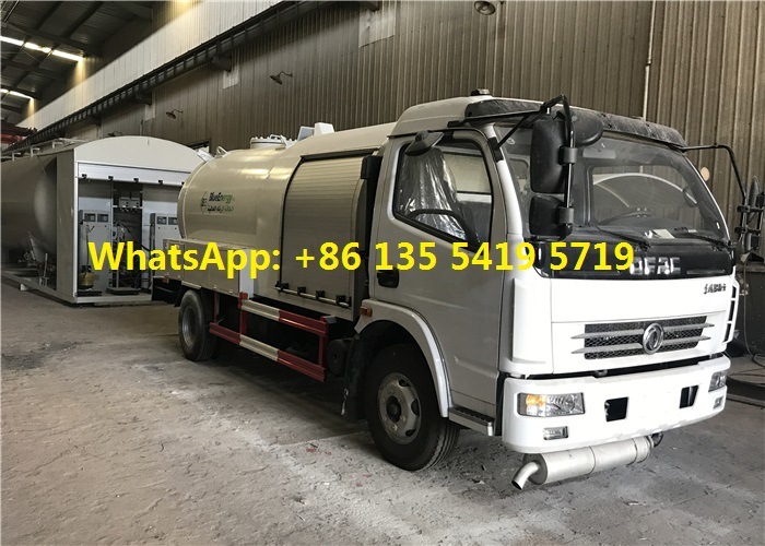 Dongfeng 6 Wheels LPG Filling Dispenser Truck 6m3 3 Tons 6000L Bobtail LPG Tank Truck