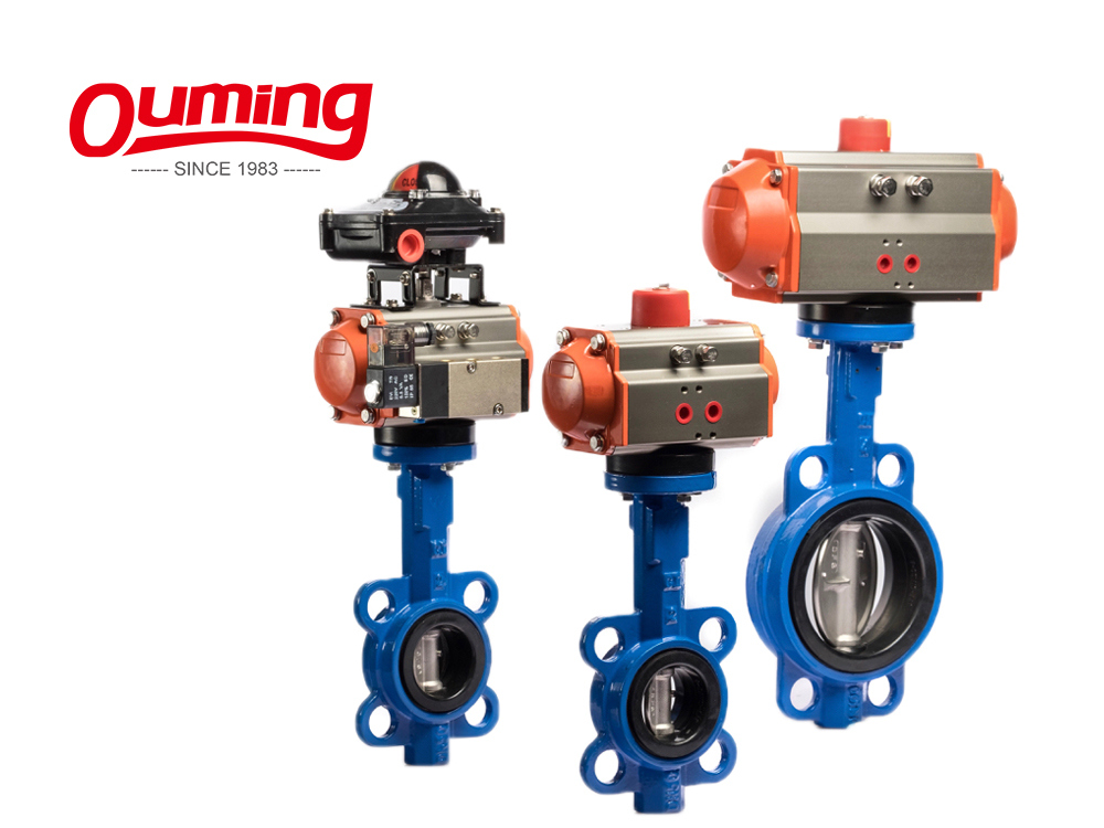 Dn400 Wafer Butterfly Valves with Pneumatic Actuator JIS5K Fire Signal