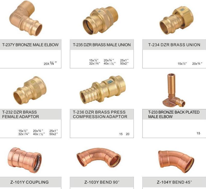 90 Degree Bend Coupling, Copper Pipe Fittings