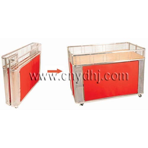 Supermarket Equipment Trolley Wire Mesh Cage Promotion Table