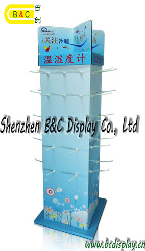 Customized Hold Earphone Pop Cardboard Display Stand with Hooks (B&C-B051)