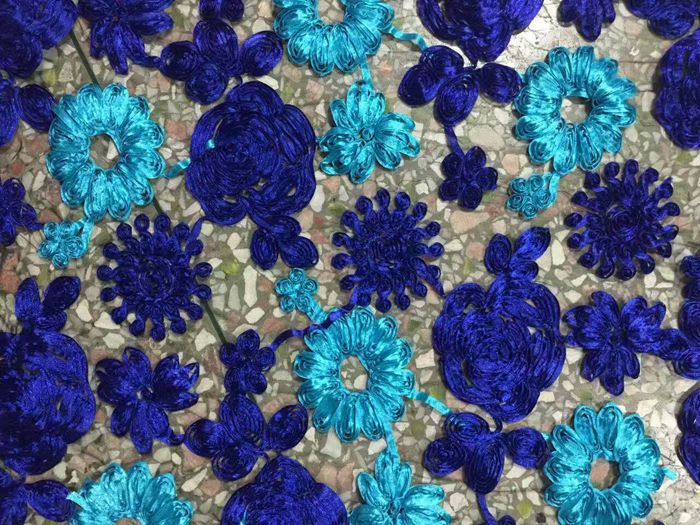 More Color Choice Embroidery Flower Lace Fabric for Wedding Dress