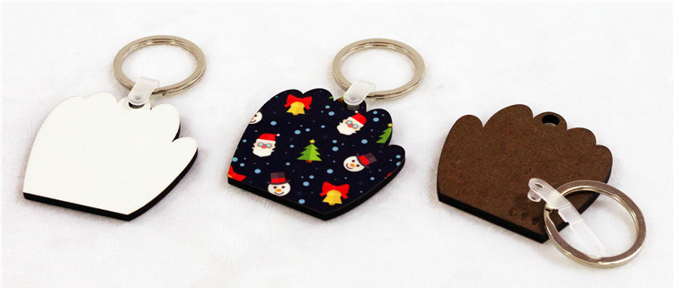 Promotional Wooden Gifts Claw Shape MDF Sublimation Keychain