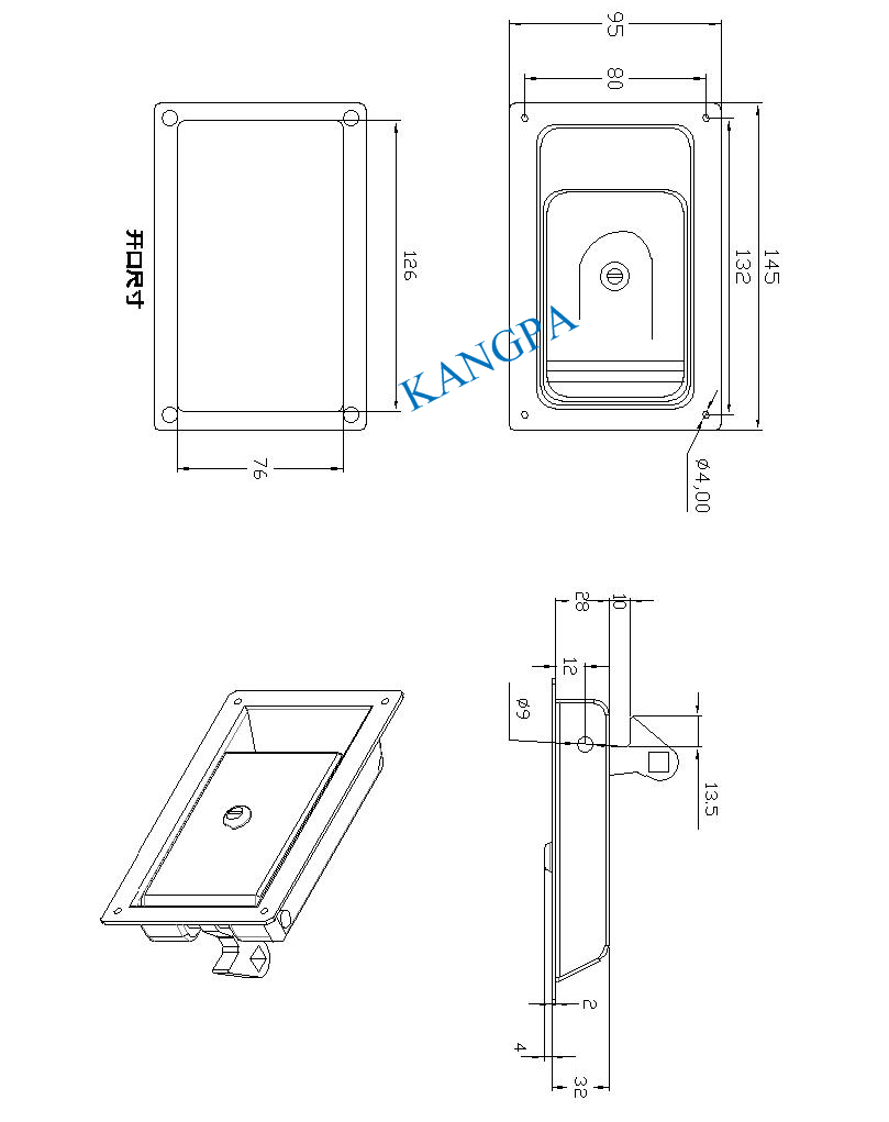 Generator Spare Parts of Silent Cabinet Tool Box Door Lock