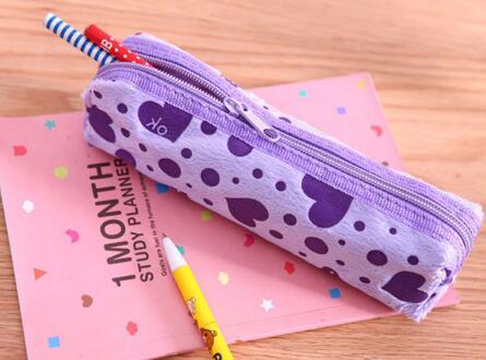 High Quality Cute Kids Soft Plush Pencil Case Office School Cartoon Pencil Bags Custom