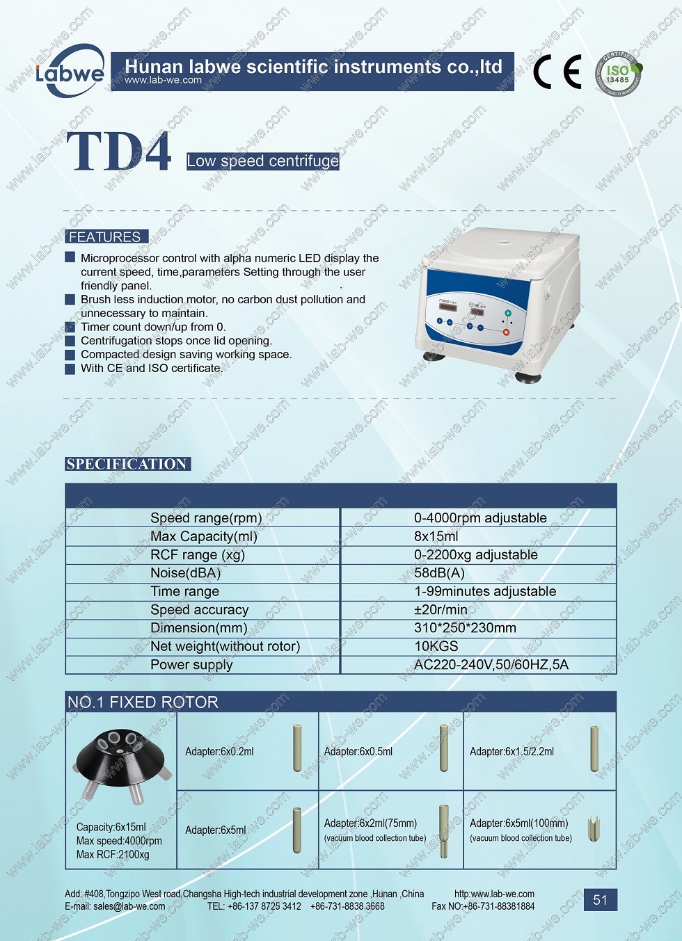 Electrical High Strength Durable Different Speed Centrifuge