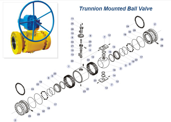 API 6D Trunnion Mounted Full Bore Ball Valve