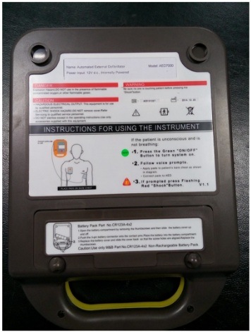 Portable Automated External Defibrillator Aed for Ambulance Training; Aed7000