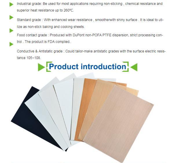 Anti-Acid/Corrosion-Resistant/Heat-Resistant PTFE Coated with Fiberglass Fabric
