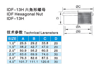 Sanitary Stainless Steel Union with Hex Nut Rjt Standard