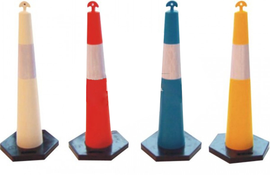 Colorful Polyethylene Plastic T-Top Delineator Cone Roadway Facility