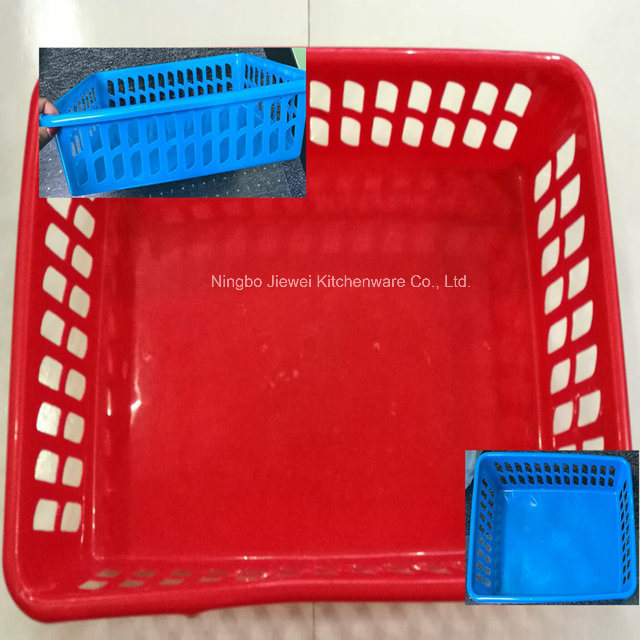 Supermarket Plastic Basket Shopping Basket in Jiewei