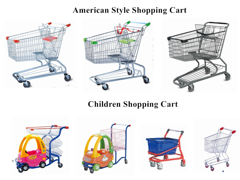 Durable Plastic Shopping Cart for Supermarket