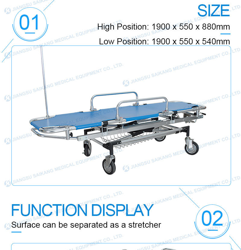 Medical Equipment Hospital Emergency Ambulance Stretcher Trolleys