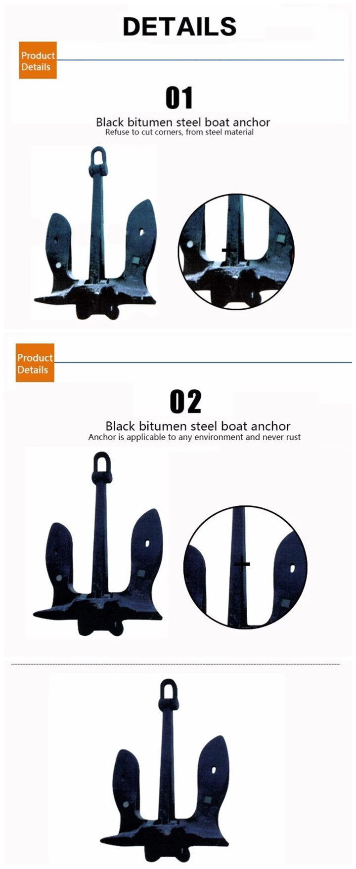 Marine Us Navy Boat Stockless Anchor