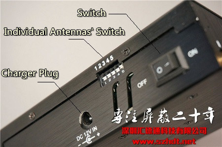 5-CH Handheld Cellular Portable (Built-in Battery) Cellphone & WiFi Bluetooth & GPS Signal Jammer