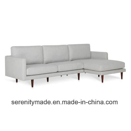 Contemporary White Design Three Seaters Leather Sofa for Living Room