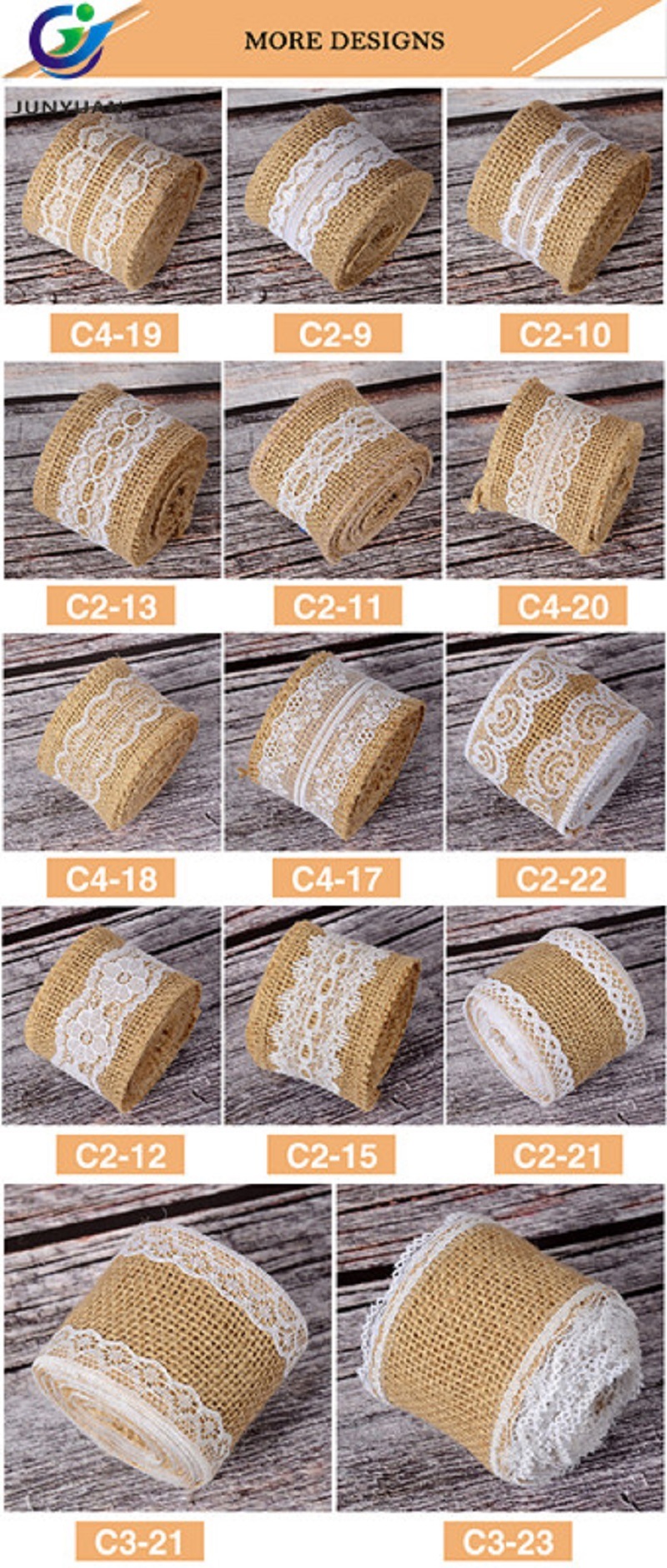 Natural Jute Lace Burlap Ribbon for Bow Ribbon DIY Decoration