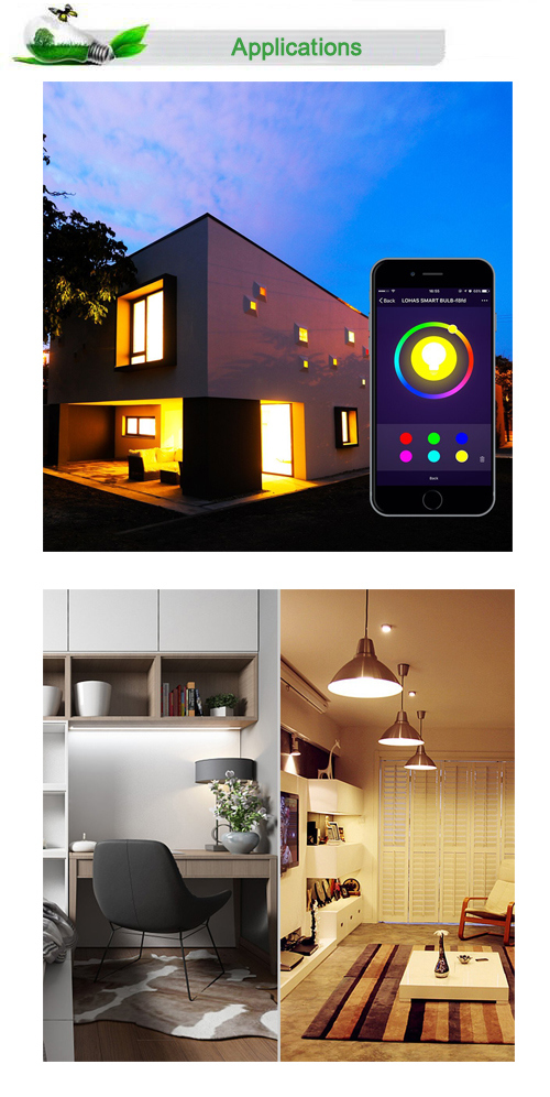 Long Distance Controlled WiFi Smart LED Light Bulb Work with Tuya APP/Amazon Alexa/Google Home RGBW LED Bulb