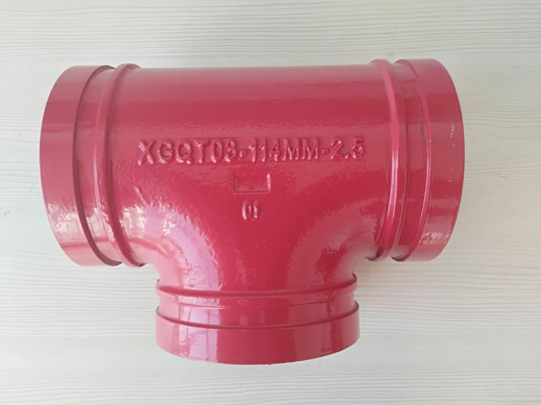 FM UL Roll Iron Ductile Grooved Epoxy /Painted/Galvanized Equal Tee/Pipe Fittings for Fire Safety