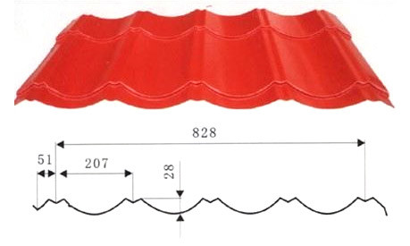 Glazed Roofing Tile Cold Roll Forming Machine for Building Roof