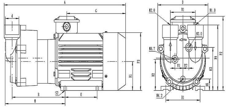 2BV2 071 Liquid/Water Ring Vacuum Pump for Profile Extrusion Line