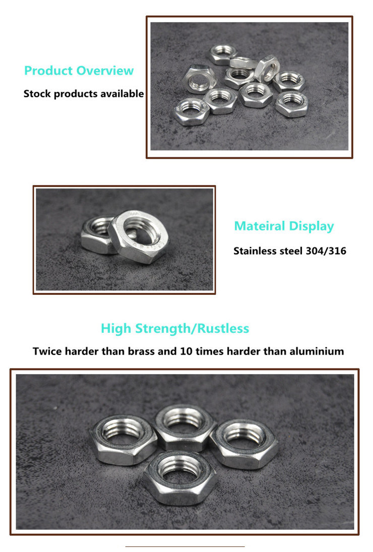 Hot Sale DIN439 Hex Thin Nut Fasteners Product