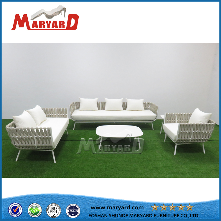 Garden Sectional Sofa Outdoor Italian Style Sling Textile Furniture Tables Chair Sets