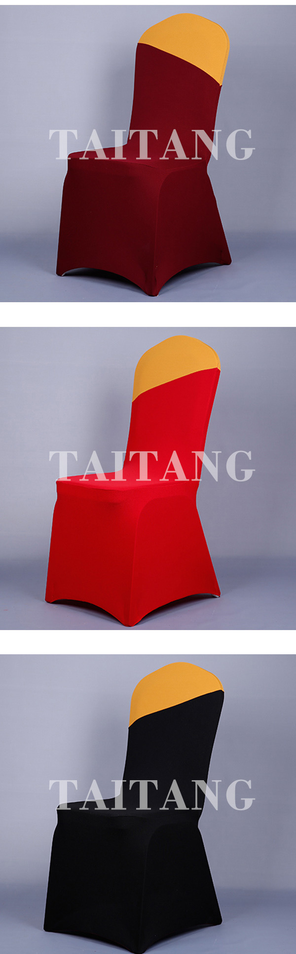 Cheap Hotel Event Elastic Stain High Back Pleated Spandex Chair Cover