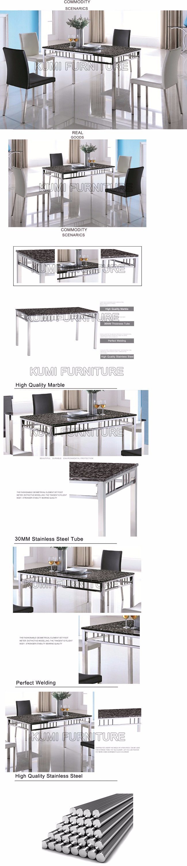 Simple Designs Dining Table for Stainless Steel