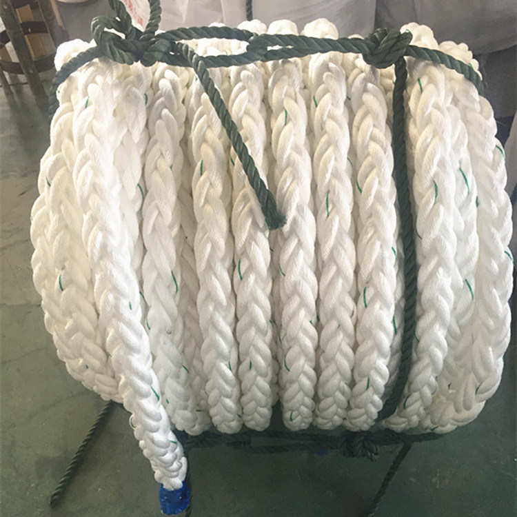 8 Strand Polypropylene Polyester Mixed Mooring Rope