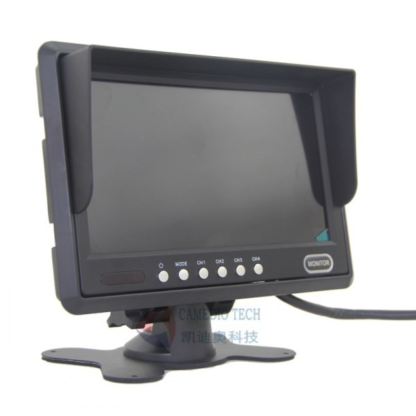 7 Inch 2chs High Resolution LCD Screen Monitor for Trucks 24V