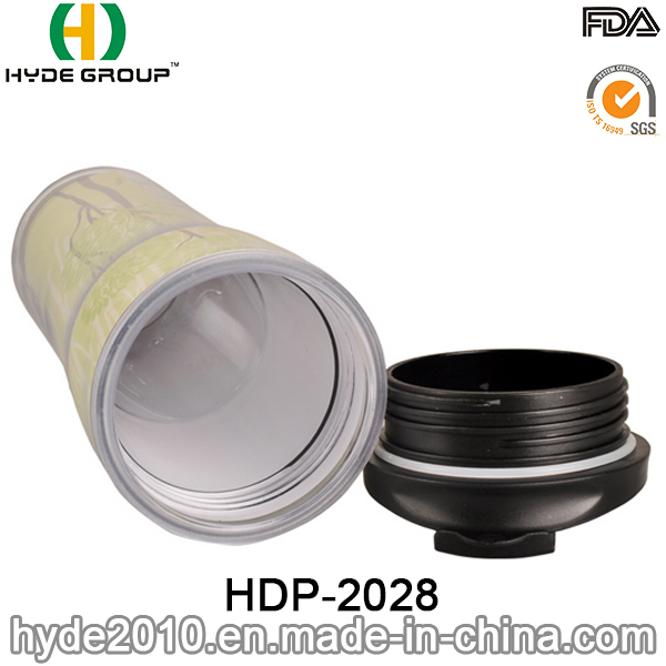 Classical Wall Paper Plastic Coffee Mug Travel Mug (HDP-2028)