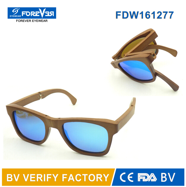 China OEM Trendy Quality Foldable Wooden Sunglasses Wood Material Product Hotsale