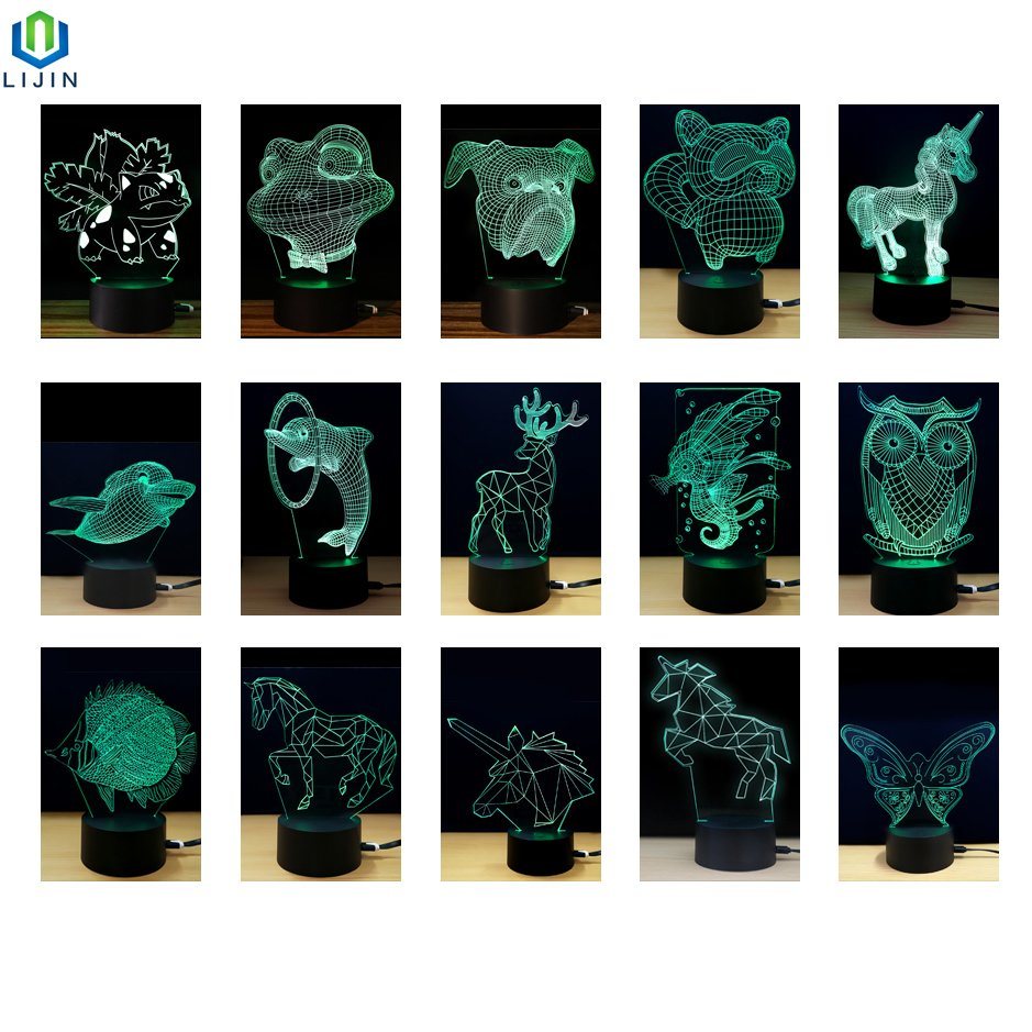 Illusion Desk Lamp Acrylic 3D LED Night Lights