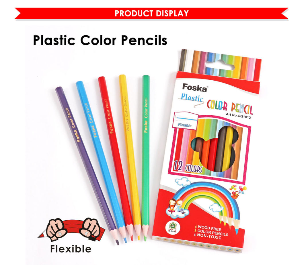 7 Inch 12 Colors Plastic Color Pencil