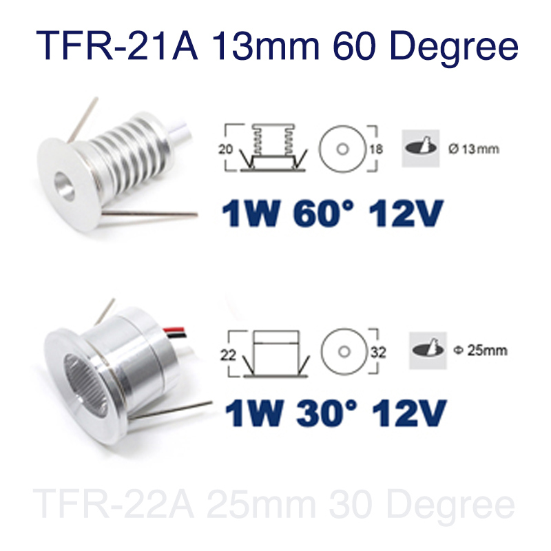 1W 2W 12V 24V COB LED Cabinet Light