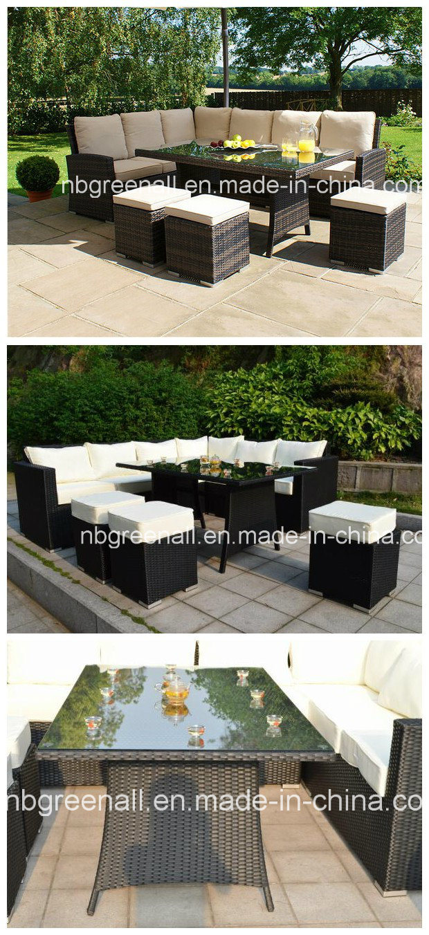 9 Seater Corner Sofa Dining Set Garden Rattan Outdoor Furniture Set