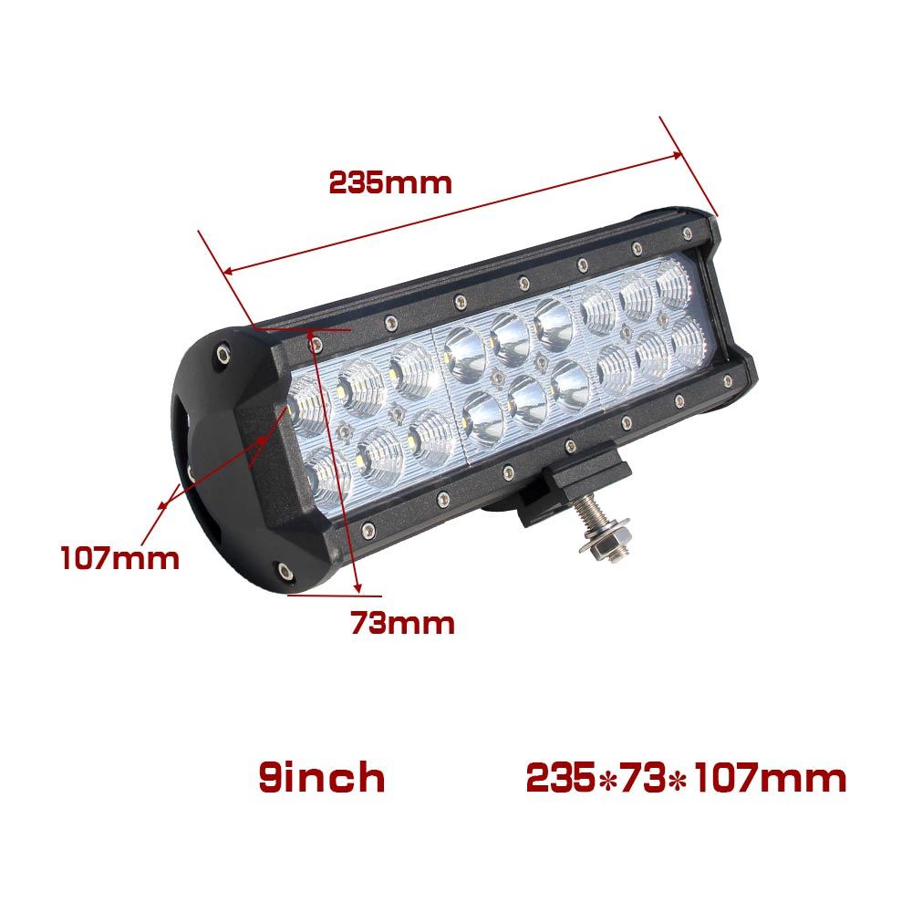 Wholesale Factory Direct Selling 2 Rows 54W Portable Worklamp Cheap 9inch LED Offroad Light Bar