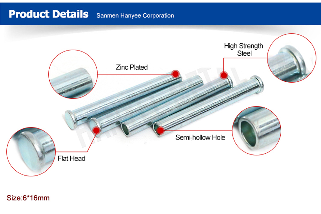 Chinese OEM Fastener Manufacturer Custom Design Tube Rivet