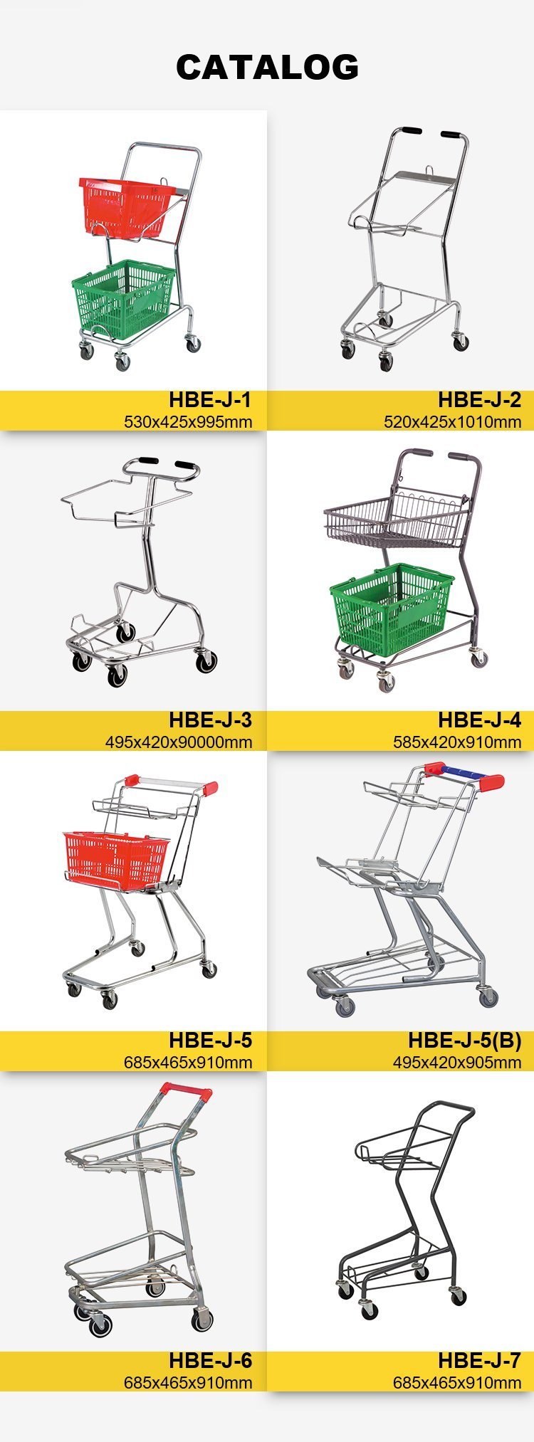 Double-Decker Wire Mesh Basket Shopping Cart Simple Shopping Trolley